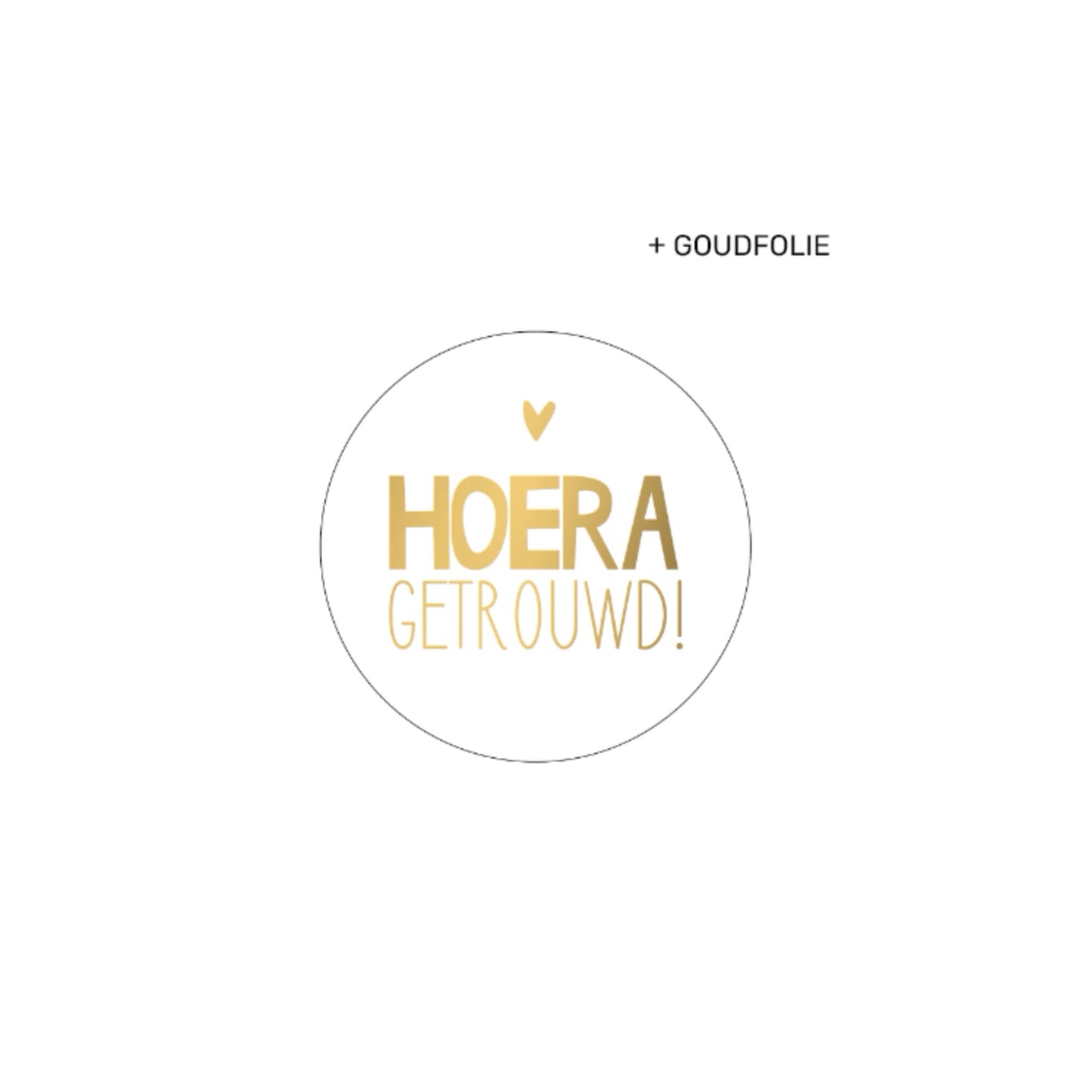 Cadeaustickers | hoera getrouwd (10 stuks)