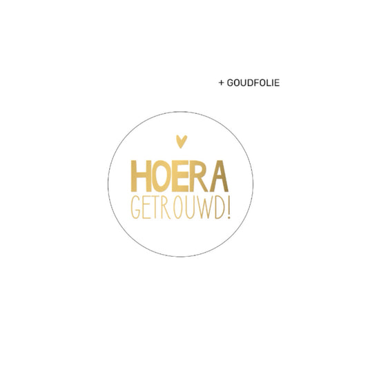 Cadeaustickers | hoera getrouwd (10 stuks)