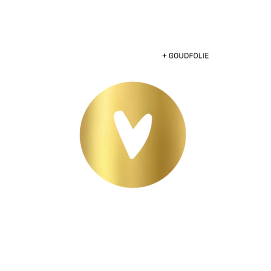 Cadeaustickers | hartje (10 stuks)