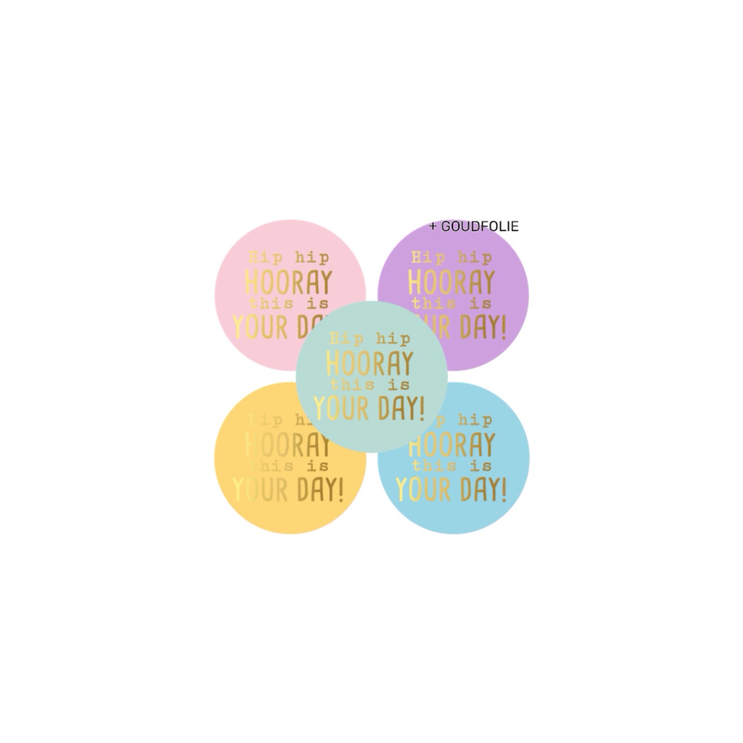Cadeaustickers | hip hip hooray (10 stuks)