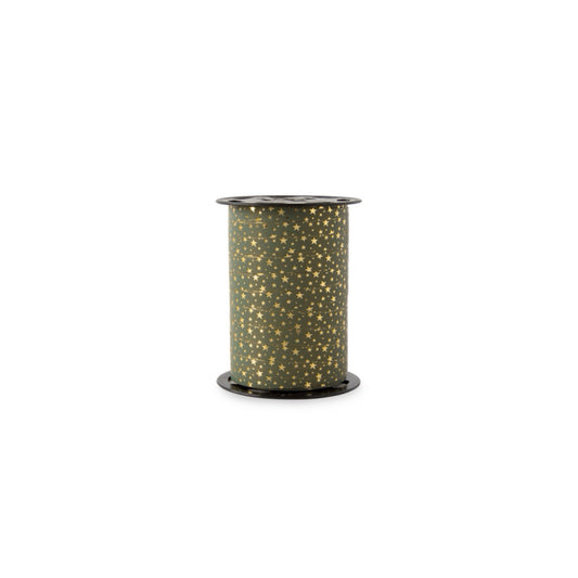Krullint - sterretjes - faded green - 5 meter