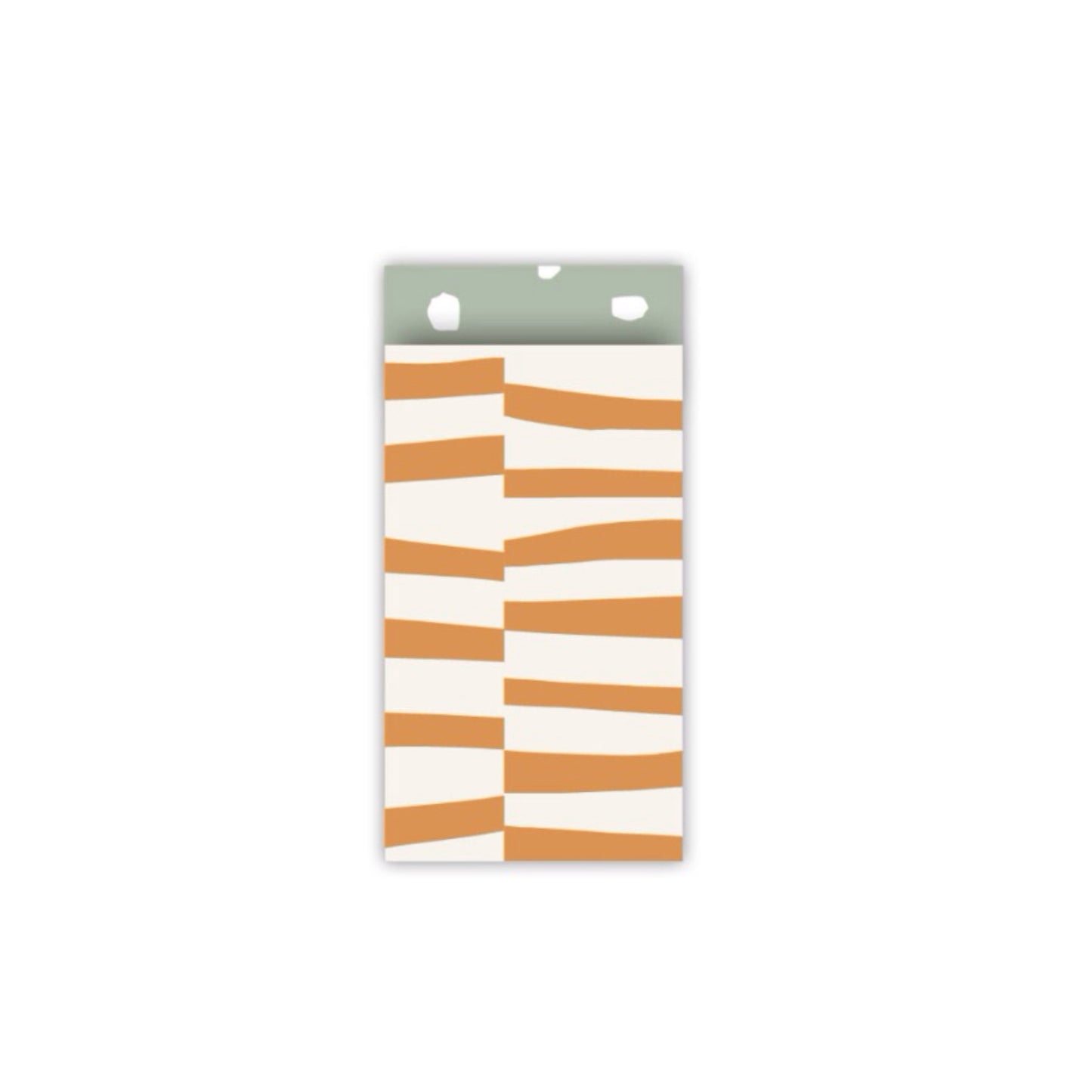 Cadeauzakjes - bold lines - natural - 7x13 cm - 5 stuks