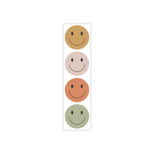Cadeaustickers - smileys - gekleurd - 8 stuks
