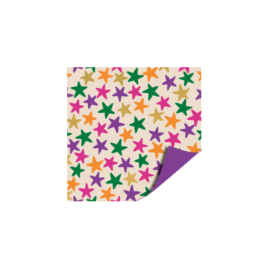 Cadeaupapier - funky stars - colorful - 30x200 cm
