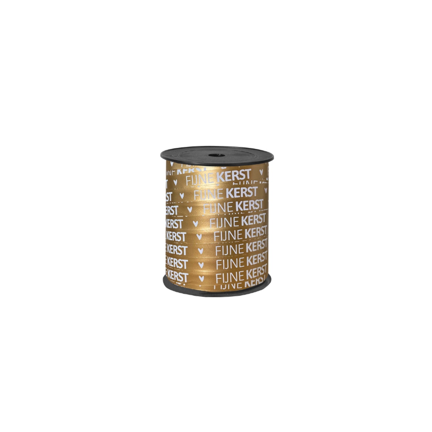 Krullint - fijne kerst - goud/wit - 5 meter
