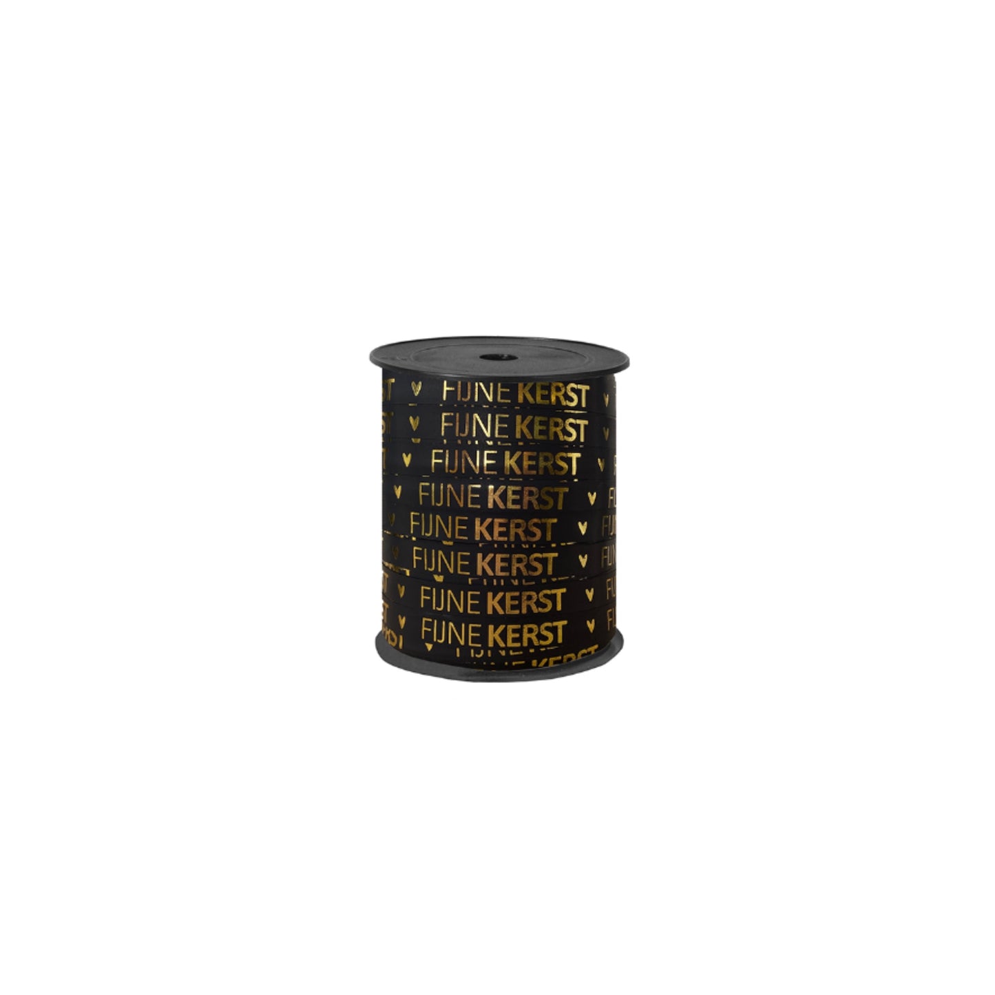 Krullint - fijne kerst - zwart/goud - 5 meter