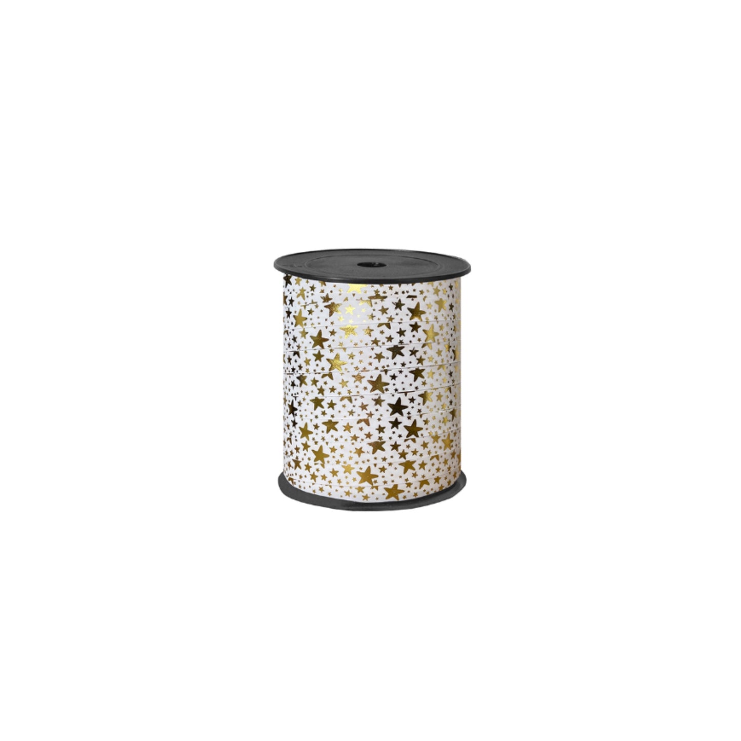 Krullint - little stars - wit/goud - 5 meter
