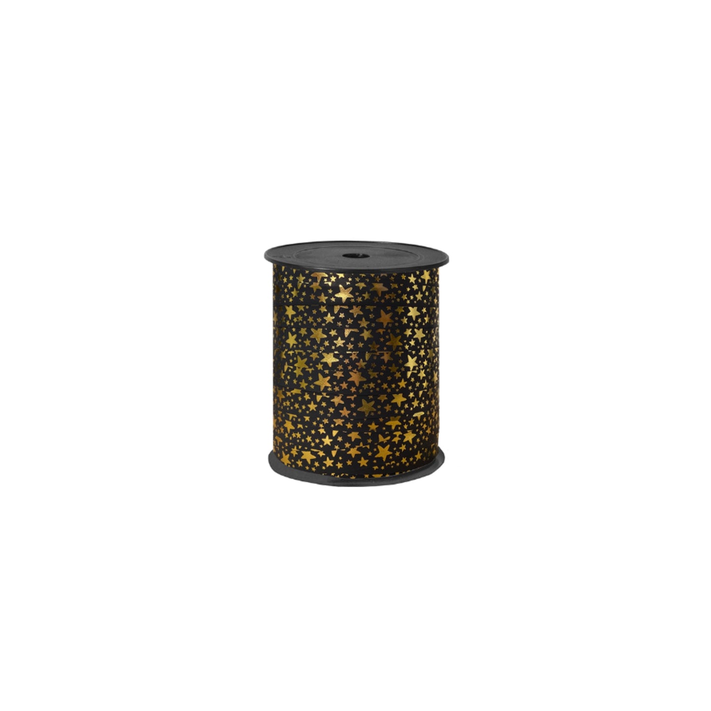 Krullint - little stars - zwart/goud - 5 meter