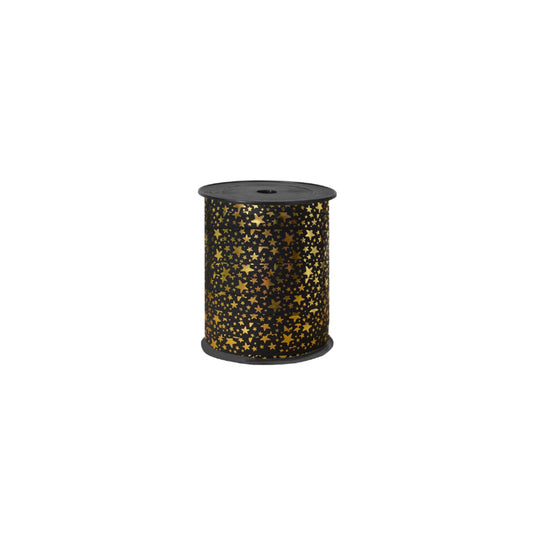 Krullint - little stars - zwart/goud - 5 meter