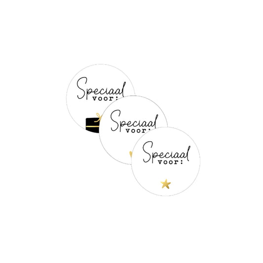 Cadeaustickers - speciaal voor… - wit - 9 stuks