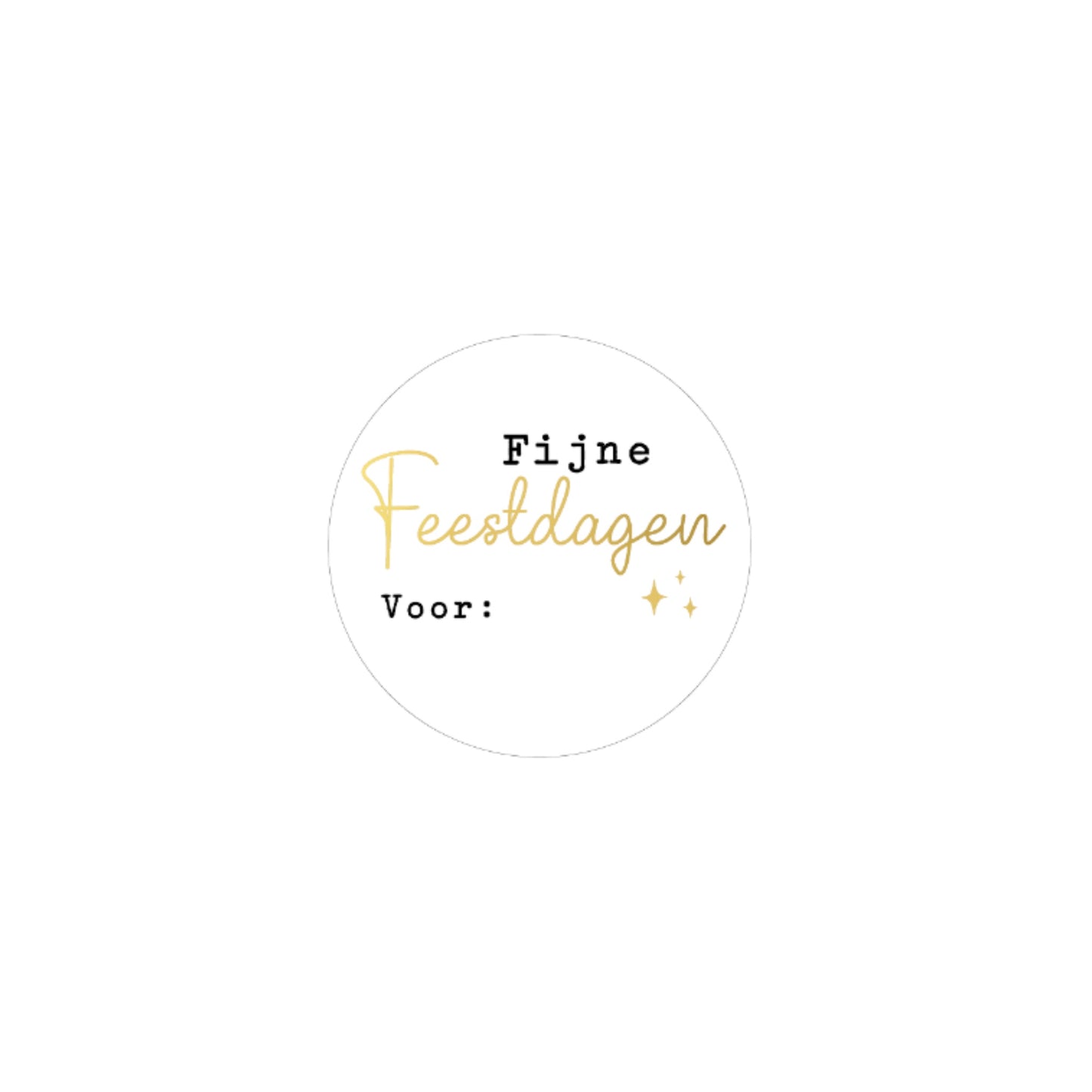 Cadeaustickers - fijne feestdagen voor… - wit - 10 stuks