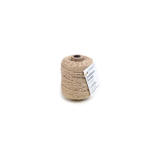 Katoen koord - naturel/goud - 5 meter