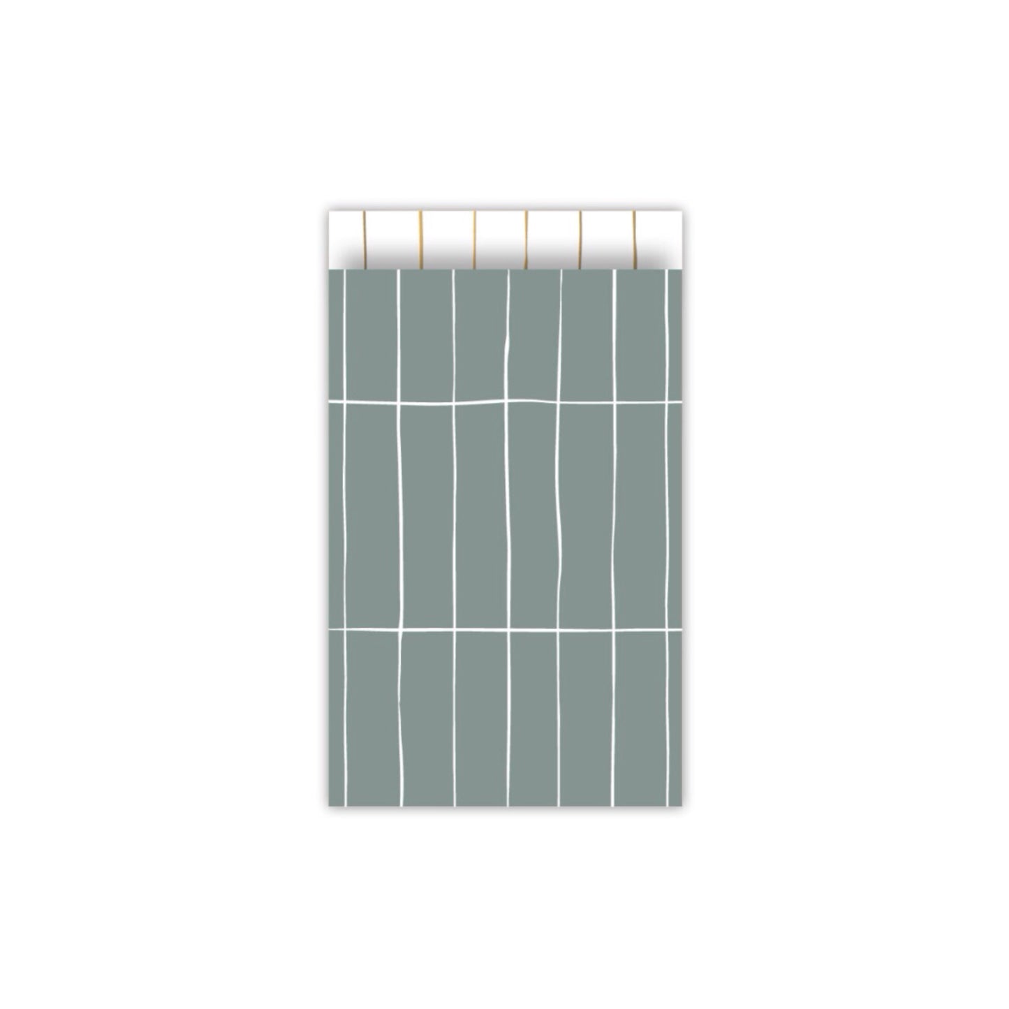 Cadeauzakjes - grid - petrol - 12x19 cm - 5 stuks