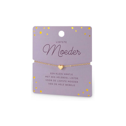 Armbandje - liefste moeder - goudkleurig
