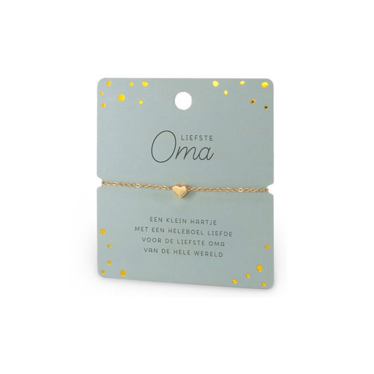 Armbandje - liefste oma - goudkleurig