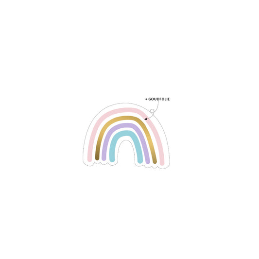 Cadeaustickers - regenboog - meerkleurig - 10 stuks