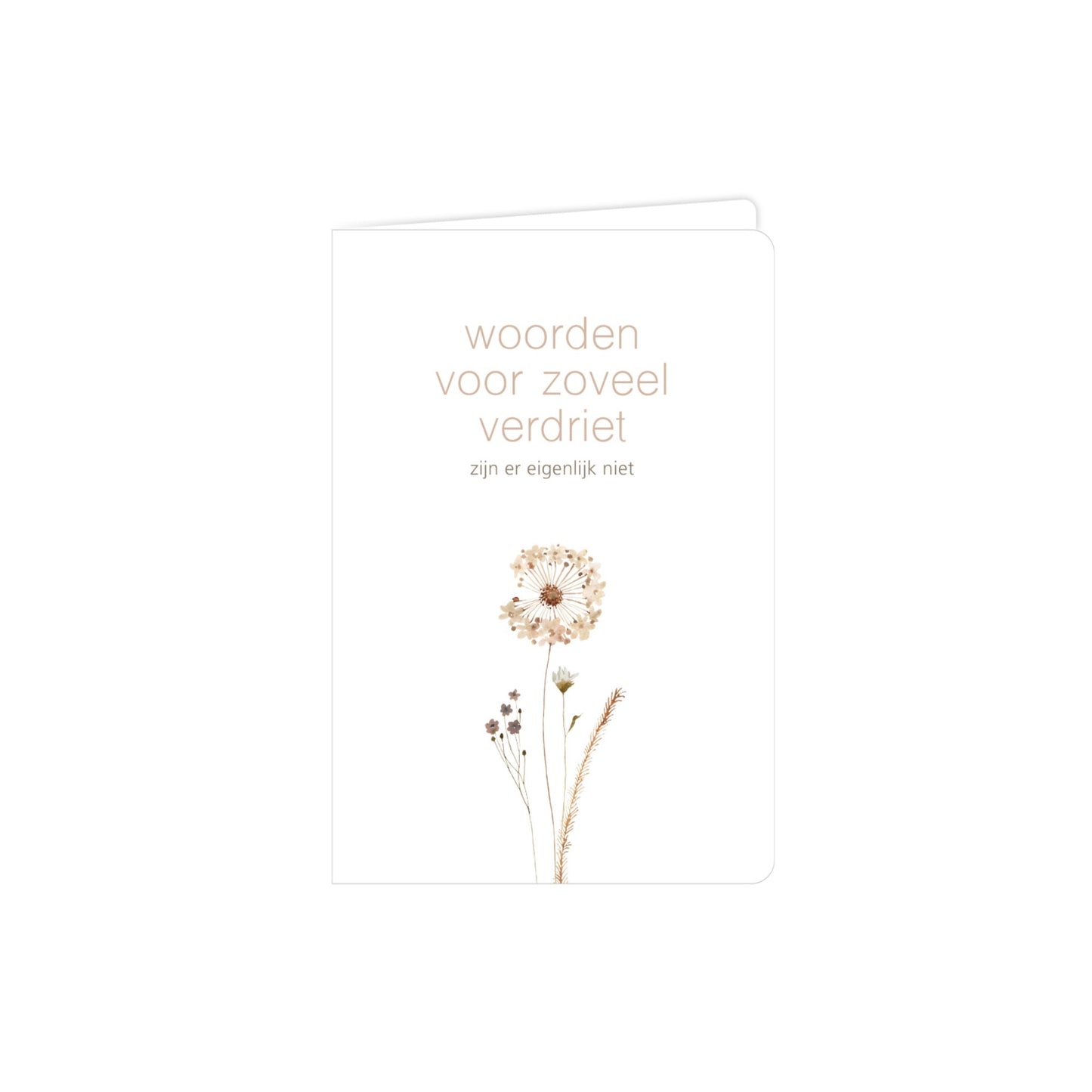 Dubbele wenskaart - woorden voor zoveel verdriet