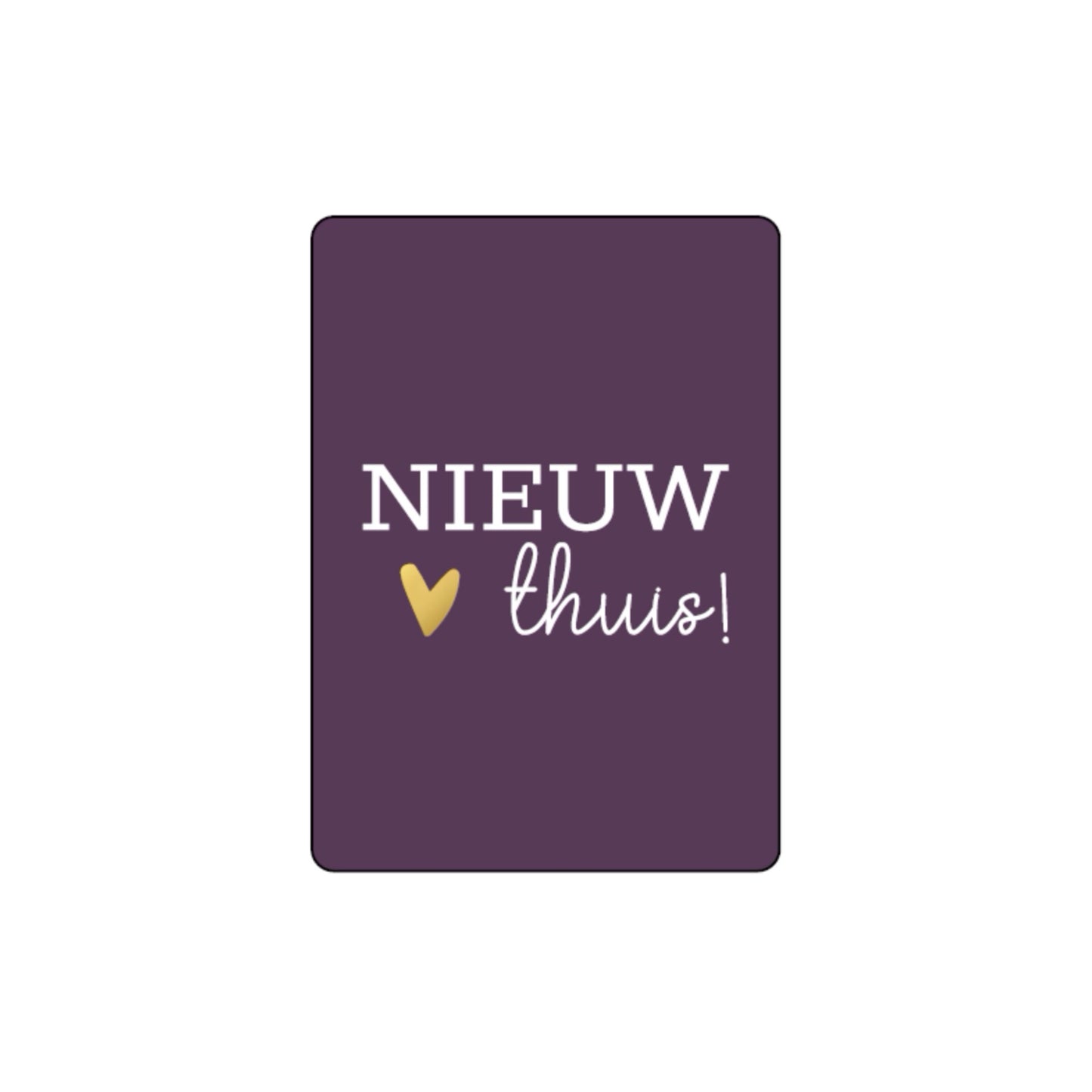 Minikaartje - nieuw thuis - paars - A7