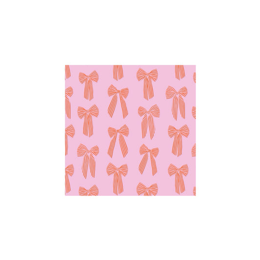 Cadeaupapier - strikjes - roze - 30x200 cm