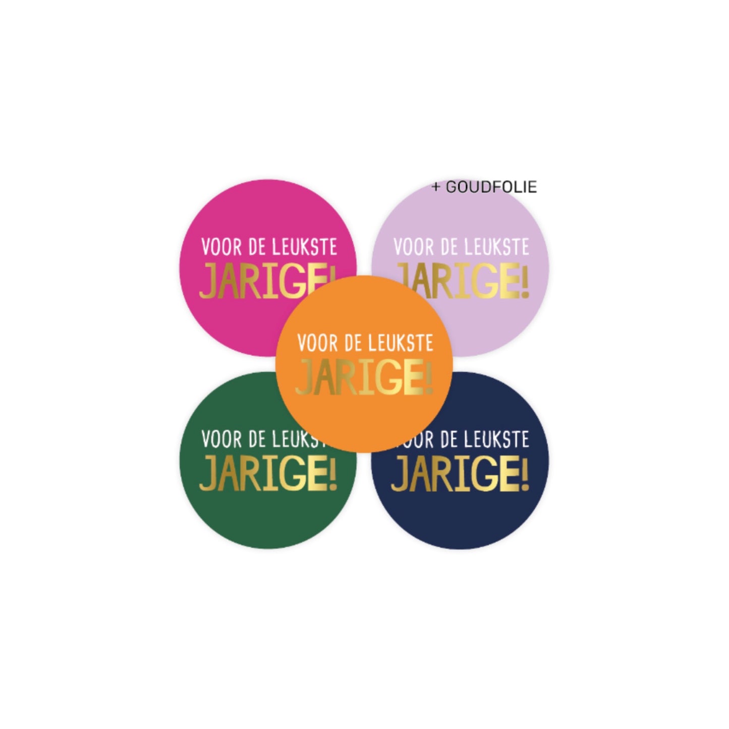 Cadeaustickers - voor de leukste jarige - meerkleurig - 10 stuks