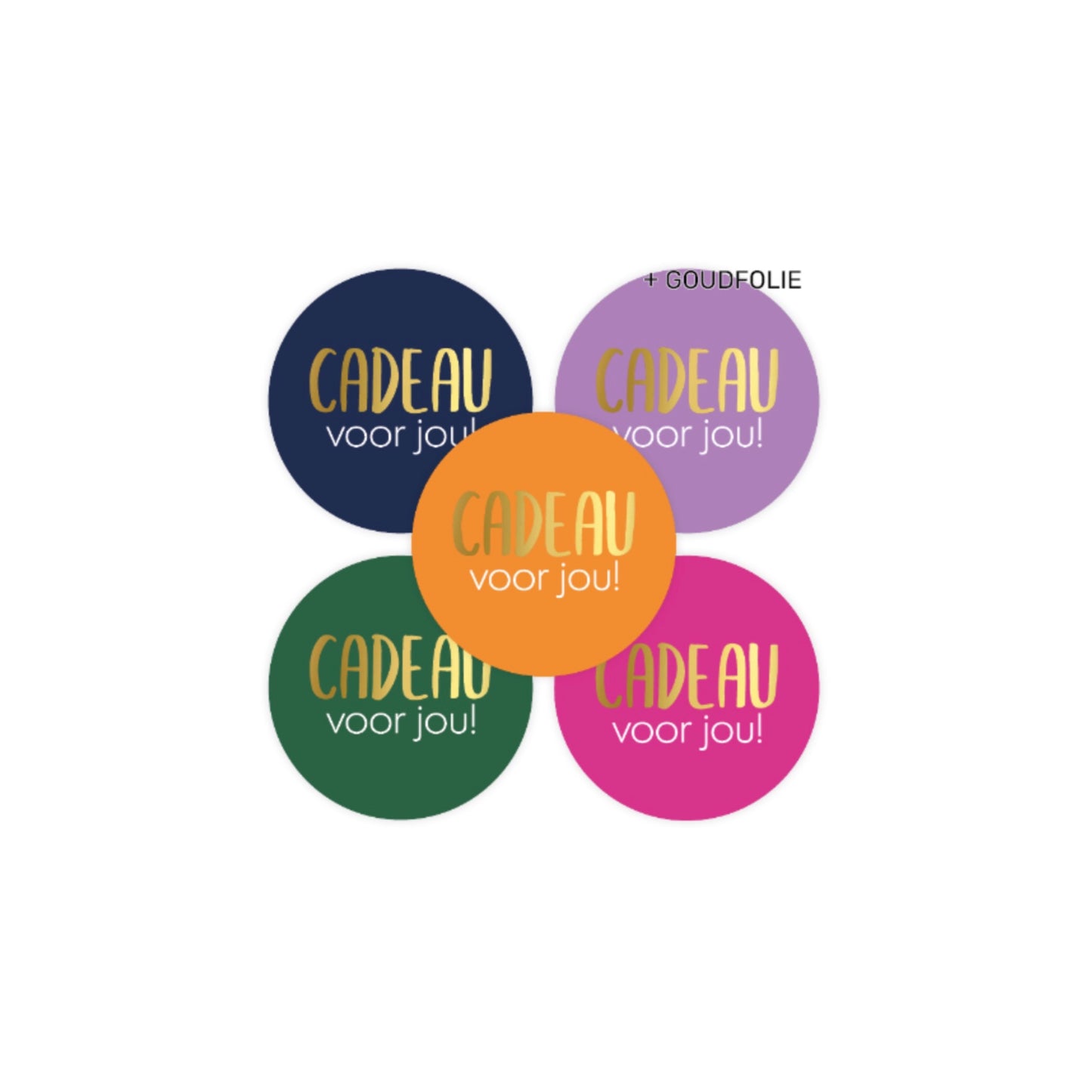 Cadeaustickers - cadeau voor jou - meerkleurig - 10 stuks
