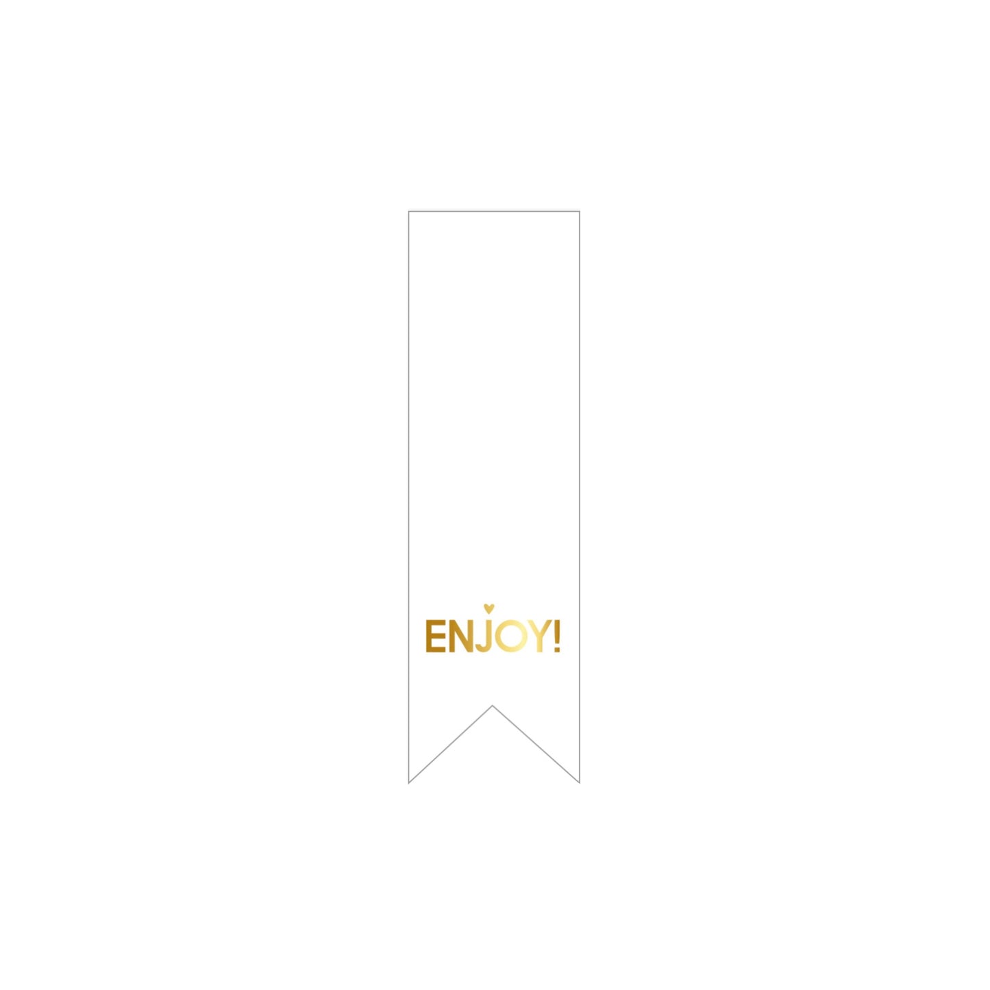 Cadeaustickers - enjoy - wit - 10 stuks