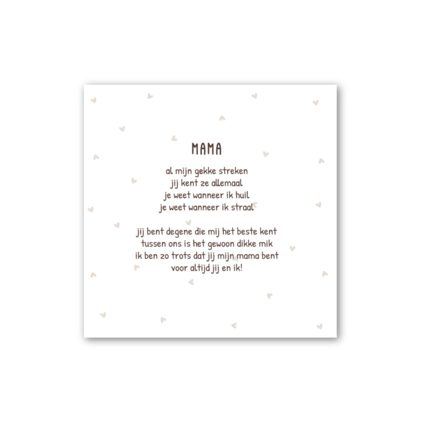 Forex tegeltje - mama - 12,5 x 12,5 cm