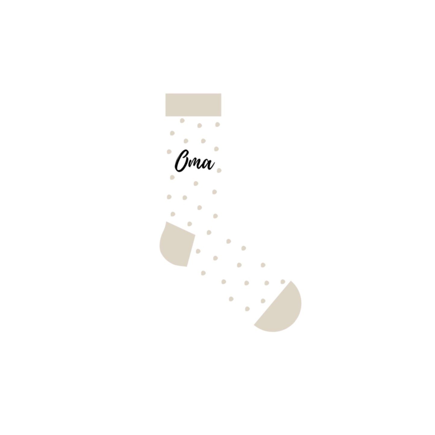 Sokken - oma - beige - maat 36/40