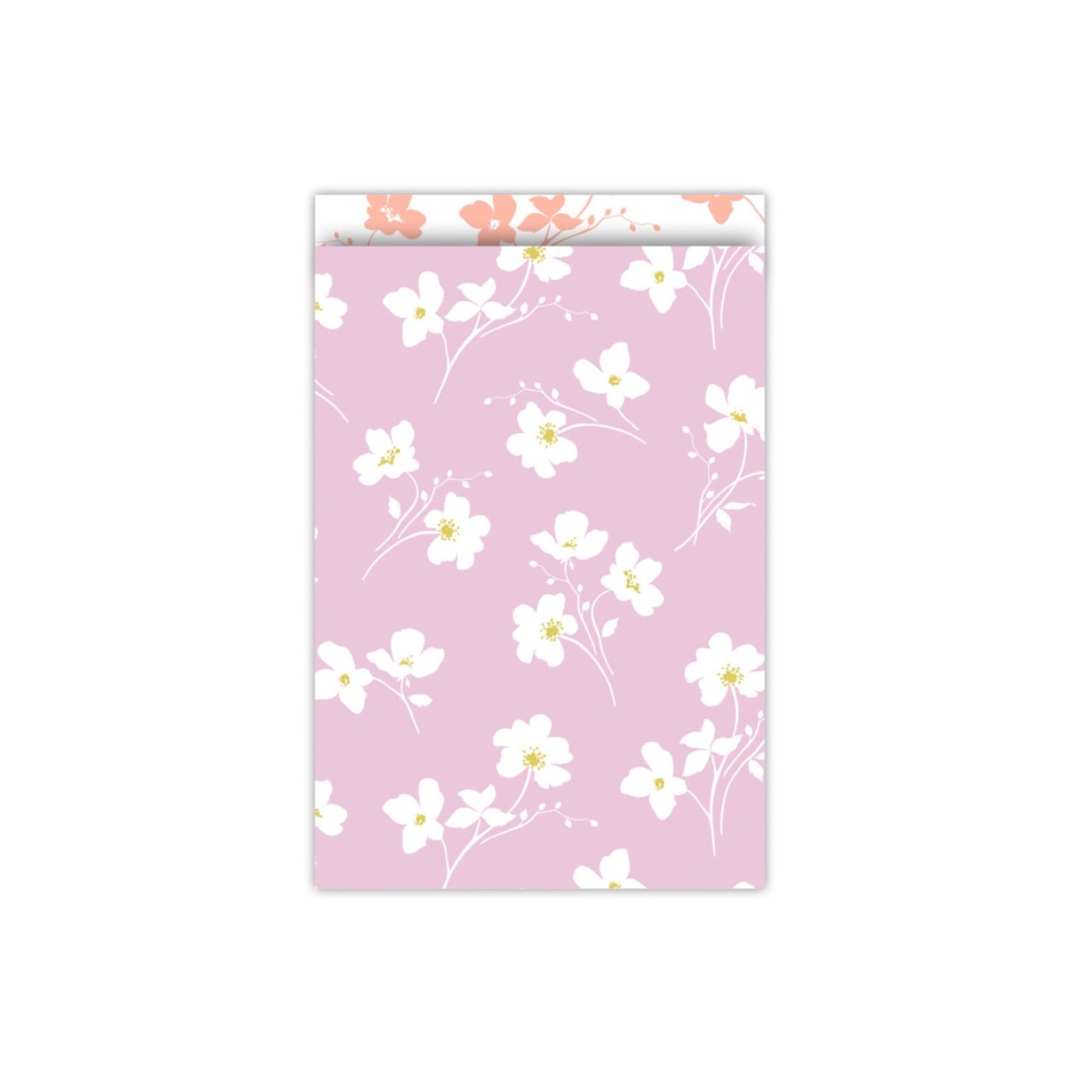 Cadeauzakjes - classic flowers - roze - 17x25 cm - 5 stuks